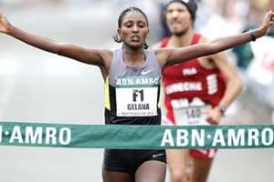 Tiki Gelana, championne olympique de marathon. © AFP