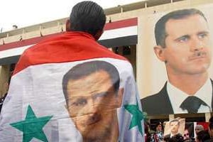 Des partisans de Bachar al-Assad. © AFP