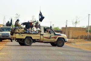 Miliciens islamistes du Mujao dans le nord-Mali, en juillet. © AFP