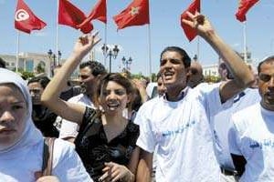 Manifestation le 24 mai à Tunis. © AFP