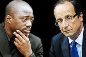Joseph Kabila et François Hollande, les présidents congolais et français. © Sipa