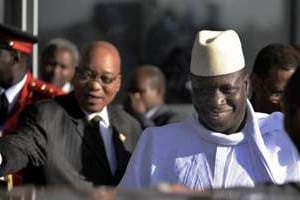 Le président de Gambie, Yahyia Jammeh, au sommet de l’UA le 30 janvier 2012 à Addis-Adeba. © AFP
