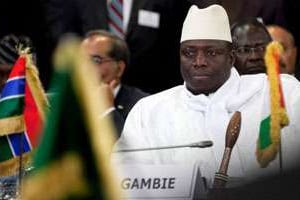 Le président gambien Yahya Jammeh est sous la pression de la communauté internationale. © AFP