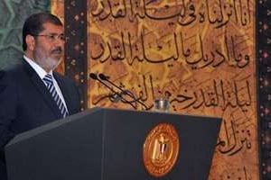Le président égyptien Mohamed Morsi, au Caire, le 12 août 2012. © AFP