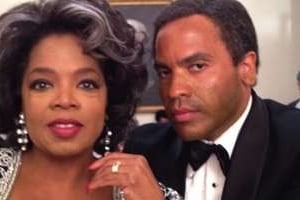 Oprah Winfrey et Lenny Kravitz sur le tournage de The Butler. © Compte Twitter d’Oprah Winfrey.