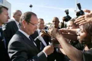 Le président français François Hollande, le 21 septembre 2012 à Drancy, près de Paris. © Kenzo Tribouillard/AFP