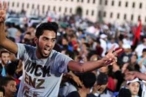 Des milliers de manifestants anti-milices à Benghazi, le 21 septembre 2012. © Abdullah Doma