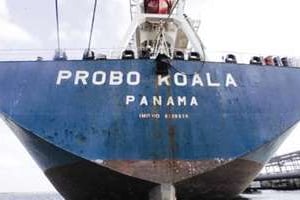 Le cargo Probo Koala, à l’origine du scandale des déchets toxiques. © AFP