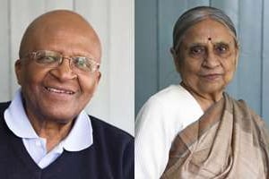 Desmond Tutu et Ela Bhatt, membres des Elders. © DR