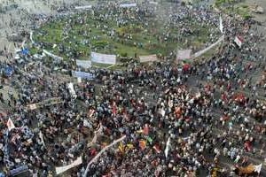 Manifestation place Tahrir, au Caire, le 19 octobre 2012. © AFP