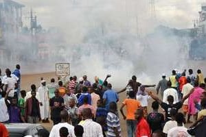 Une manifestation de l’opposition, le 28 septembre à Conakry. © AFP