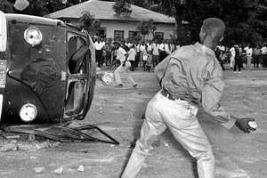 Émeutes du 4 janvier 1959 à Léopoldville. © AFP