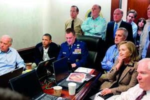 Dans la Situation Room, lors de l’exécution de Oussama Ben Laden, le 2 mai 2011. © Pete Souza/AP/Sipa