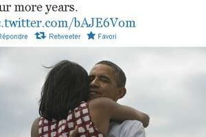 Barack Obama est le premier président à annoncer sa victoire sur Twitter. © DR