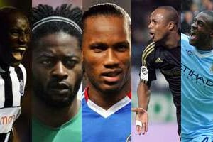Didier Drogba est favori pour le titre de meilleur joueur africain en 2012. © AFP/Montage JA