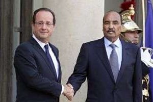Le président mauritanien Mohamed Ould Abdel Aziz, avec François Hollande, le 20 novembre 2012. © AFP