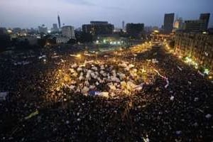Manifestation place Tahrir, le 27 novembre 2012 au soir. © AFP/Gianluigi Guercia