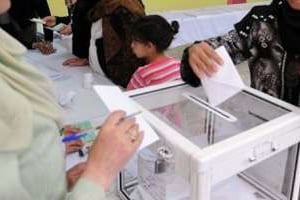 Un bureau de vote en Algérie. © AFP