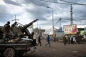 Arrivée des troupes rebelles du M23 à Goma le 20 novembre 2012. © AFP
