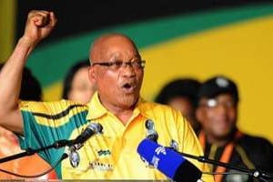 Le président sud-africain Jacob Zuma ouvre le congrès de l’ANC, le 16 décembre 2012 . © AFP