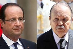 François Hollande et Abdelaziz Bouteflika. © AFP