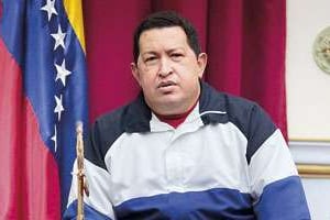 El Comandante Chávez au palais de Miraflores, à Caracas, le 10 décembre. © Sipa