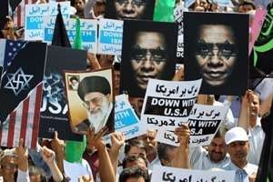 Manifestation contre le film anti-islam, le 14 septembre 2012, à Téhéran. © AFP