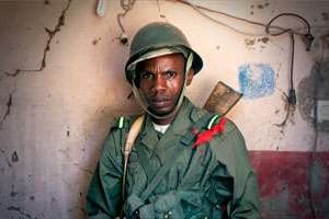 Un soldat malien à Diabali, le 21 janvier. © Joe Penney/Reuters