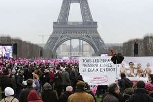 Les opposants au mariage pour tous ont manifesté le 13 janvier à Paris. © AFP / Lionel Bonaventure