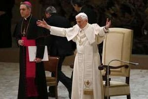 Benoît XVI, le 13 février, au Vatican. © Reuters
