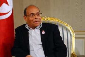 Le président tunisien Moncef Marzouki à Tunis, le 14 janvier 2013. © AFP