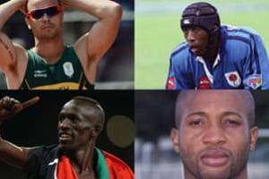 Avant Oscar Pistorius, d’autres sportifs africains se sont retrouvés dans de sales draps. © AFP/Montage JA