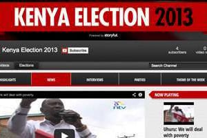 La page YouTube consacrée à l’élection présidentielle kényane. © Capture d’écran