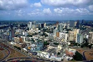 La commune du Plateau, à Abidjan, le plus important quartier d’affaires du pays. © DR