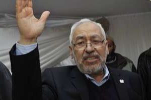 Le chef du parti islamiste tunisien Ennahda, Rached Ghannouchi. © AFP