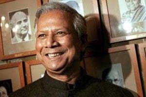Pour Muhammad Yunus, le social business peut s’appliquer partout dans le monde. © AFP