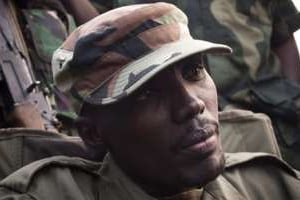 Le chef des rebelles du M23 le 8 juillet 2012 près de la frontière ougandaise. © AFP