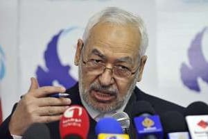 Rached Ghannouchi, chef du parti islamiste Ennahdha. © AFP