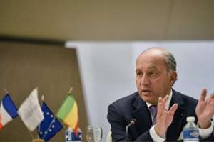 Laurent Fabius, le 19 mars, à Lyon. © AFP