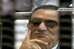 Hosni Moubarak, le 13 avril 2013 au Caire. © TV égyptienne/AFP