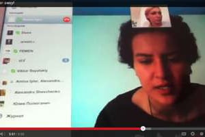 Amina, lors de son appel vidéo avec Inna Shevchenko. © Capture d’écran/Facebook