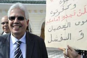 Habib Kazdaghli devant le tribunal de Tunis, le 28 mars 2012. © Fethi Belaid/AFP
