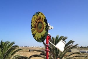 L’éolienne sans pale créée par les Tunisiens Hassine Labaied et Anis Aouini. © Saphon