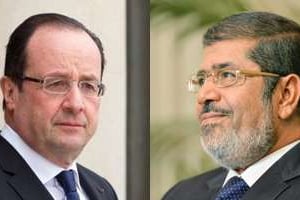 François Hollande et Mohamed Morsi. © Montage J.A/AFP