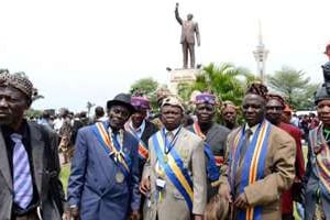 Une cérémonie à la mémoire de Patrice Lumumba, à Kinshasa, le 17 janvier 2013. © AFP