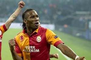 Didier Drogba, champion de Turquie avec Galatasaray. © AFP