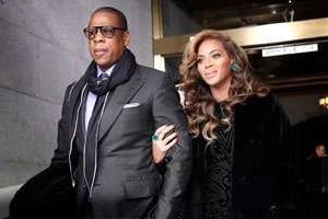 Jay-Z et Beyoncé, à Washington en janvier. © AFP