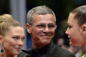 Abdellatif Kéchiche, lors de la présentation de « La vie d’Adèle » à Cannes. © AFP