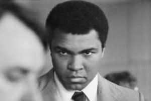 Muhammad Ali à Moscou, en 1976. © AFP