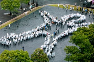 Rassemblement Open for All contre la pauvreté, en 2008, à Yokohama, lors de la Ticad IV. © Getty Images